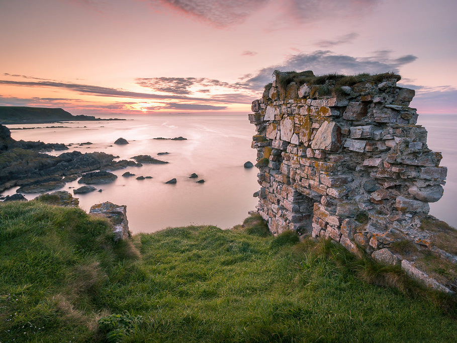 Findlater Castle Aberdeenshire Scotland at sunset Photo Print - Canvas - Framed Photo Print - Hampshire Prints