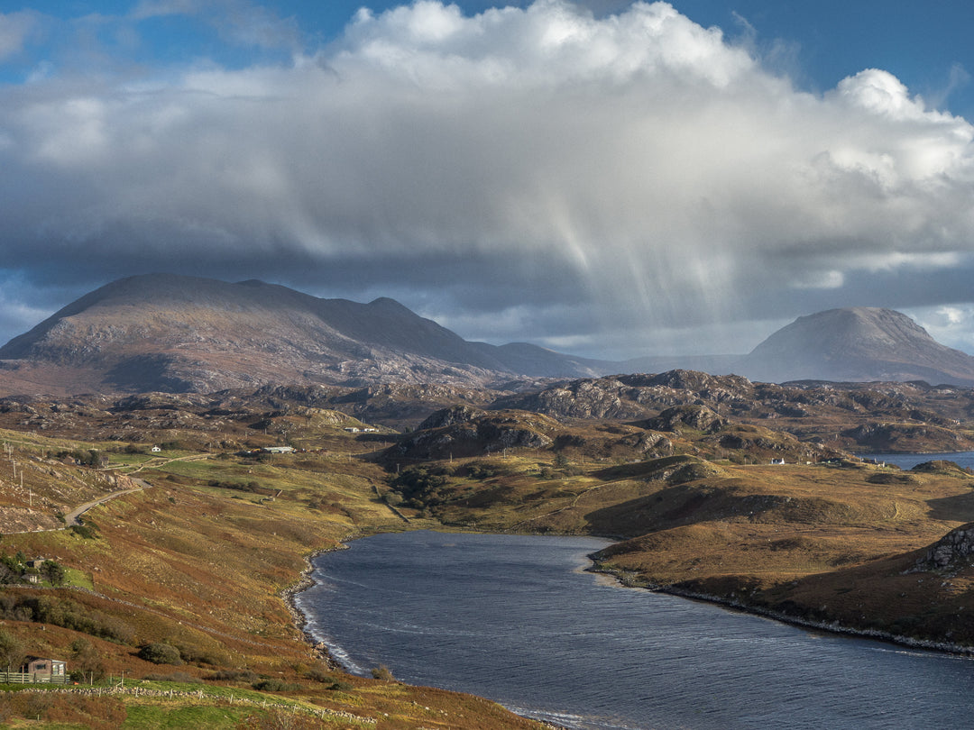 Rain clouds over Kinlochbervie Sutherland Scotland Photo Print - Canvas - Framed Photo Print - Hampshire Prints