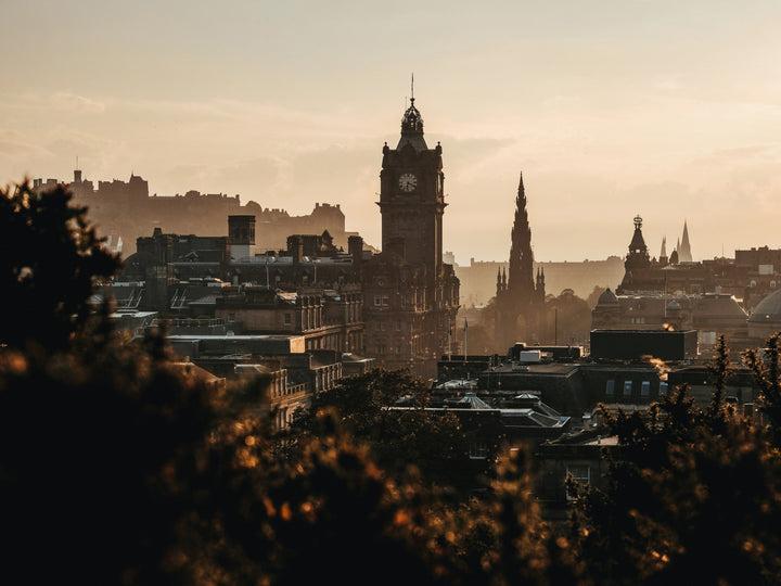 Edinburgh from Calton Hill Scotland at sunset Photo Print - Canvas - Framed Photo Print - Hampshire Prints