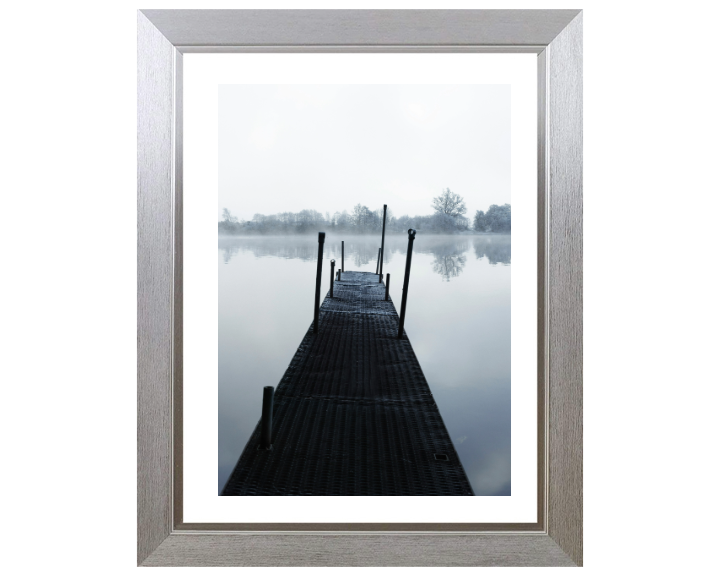 Loch ness pier Scotland black and white Photo Print - Canvas - Framed Photo Print - Hampshire Prints