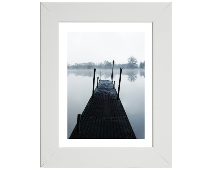 Loch ness pier Scotland black and white Photo Print - Canvas - Framed Photo Print - Hampshire Prints
