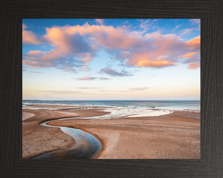 Druridge Bay Northumberland at sunset Photo Print - Canvas - Framed Photo Print - Hampshire Prints