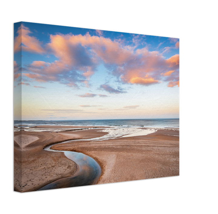 Druridge Bay Northumberland at sunset Photo Print - Canvas - Framed Photo Print - Hampshire Prints