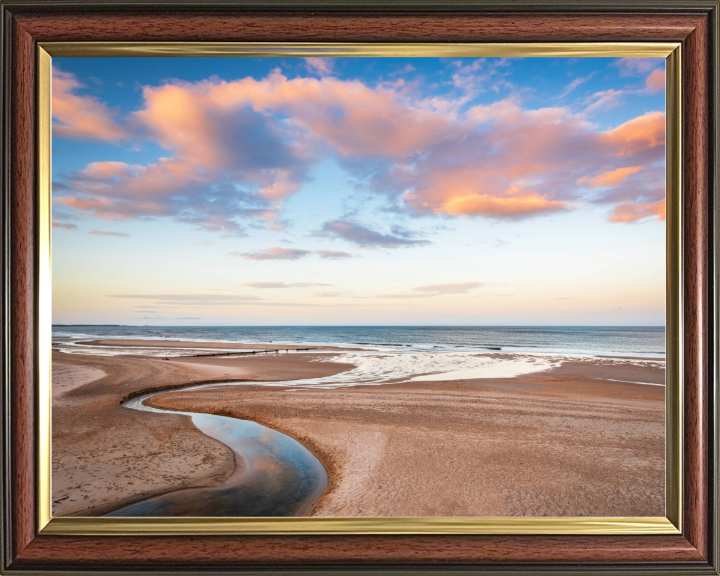 Druridge Bay Northumberland at sunset Photo Print - Canvas - Framed Photo Print - Hampshire Prints