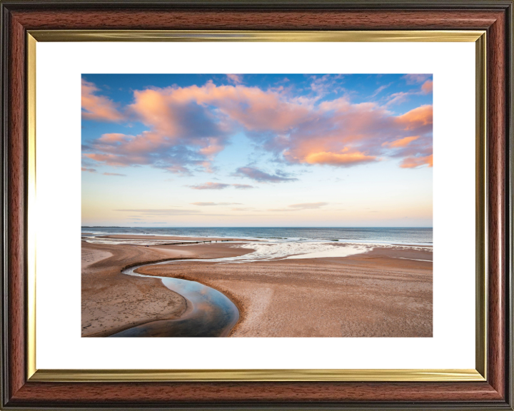 Druridge Bay Northumberland at sunset Photo Print - Canvas - Framed Photo Print - Hampshire Prints