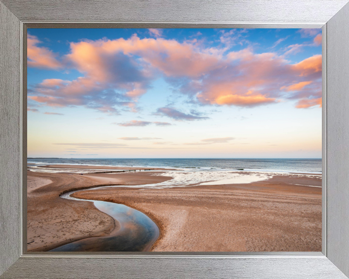 Druridge Bay Northumberland at sunset Photo Print - Canvas - Framed Photo Print - Hampshire Prints