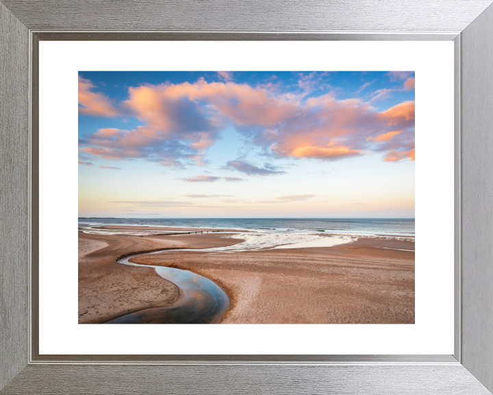 Druridge Bay Northumberland at sunset Photo Print - Canvas - Framed Photo Print - Hampshire Prints