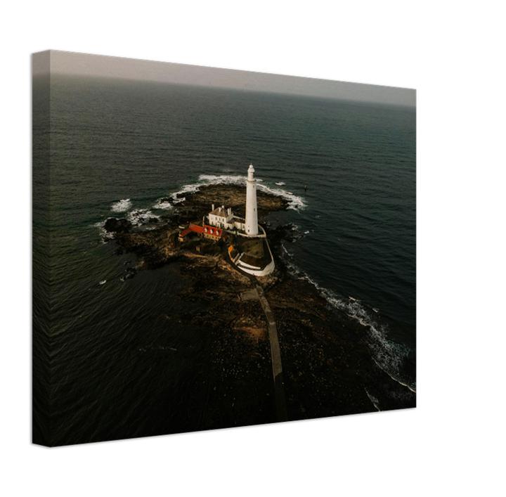 st marys lighthouse Northumberland from above Photo Print - Canvas - Framed Photo Print - Hampshire Prints