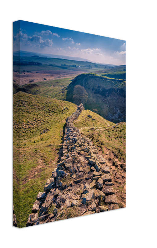 sycamore Gap Northumberland from Hadrians wall Photo Print - Canvas - Framed Photo Print - Hampshire Prints