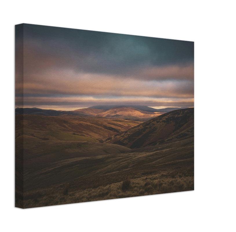 The Cheviot Northumberland at sunset Photo Print - Canvas - Framed Photo Print - Hampshire Prints