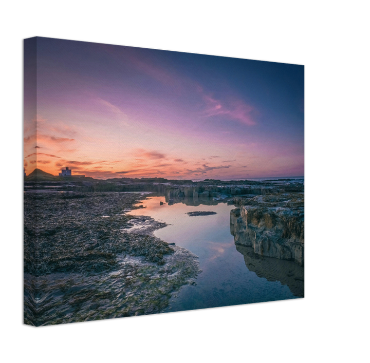 The northumberland coast at sunset Photo Print - Canvas - Framed Photo Print - Hampshire Prints