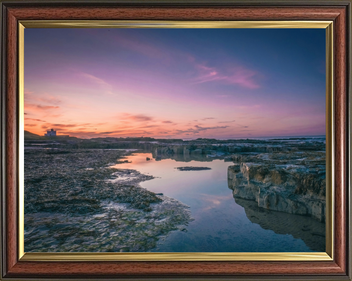 The northumberland coast at sunset Photo Print - Canvas - Framed Photo Print - Hampshire Prints