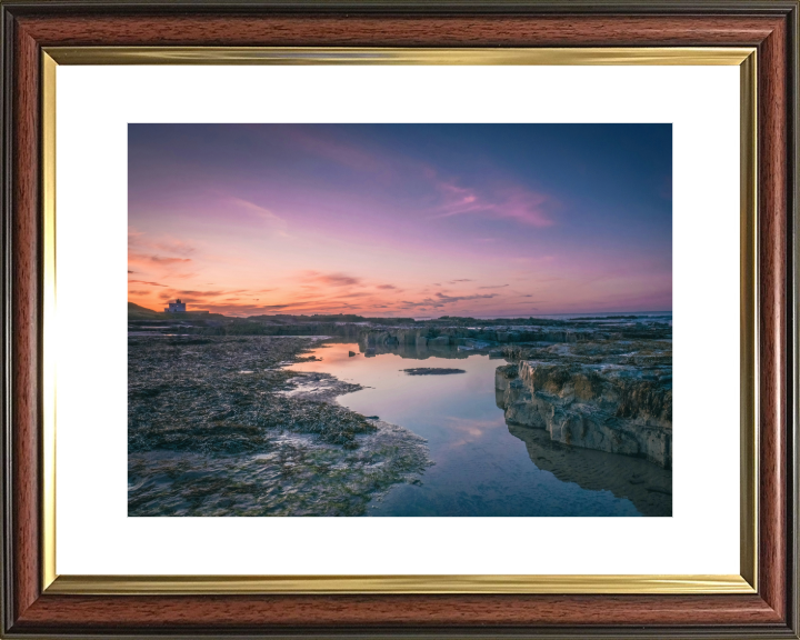 The northumberland coast at sunset Photo Print - Canvas - Framed Photo Print - Hampshire Prints