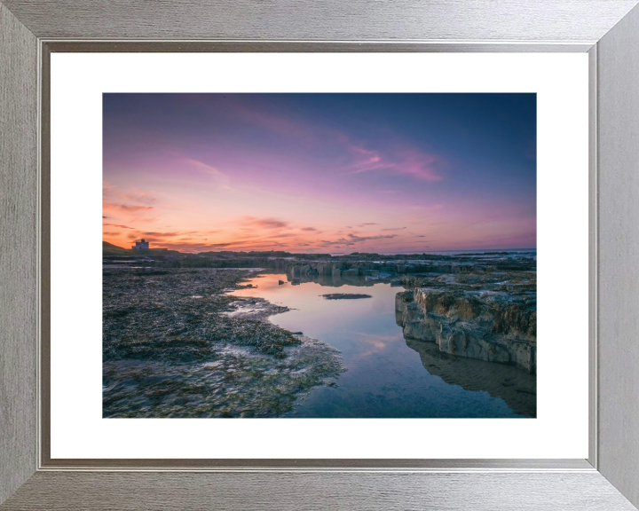 The northumberland coast at sunset Photo Print - Canvas - Framed Photo Print - Hampshire Prints