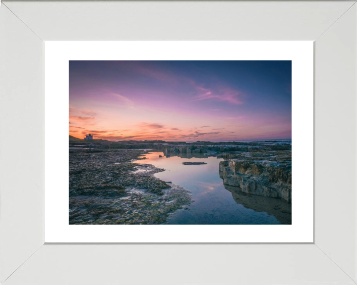 The northumberland coast at sunset Photo Print - Canvas - Framed Photo Print - Hampshire Prints