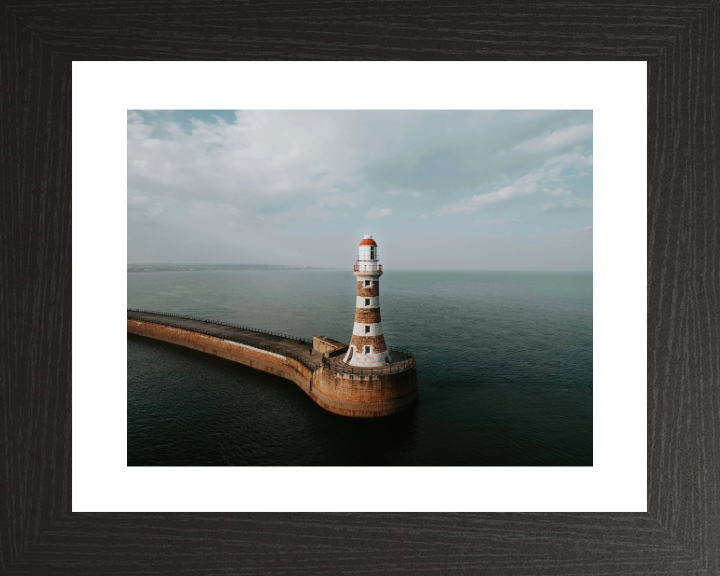 Roker Lighthouse Northumberland from above Photo Print - Canvas - Framed Photo Print - Hampshire Prints