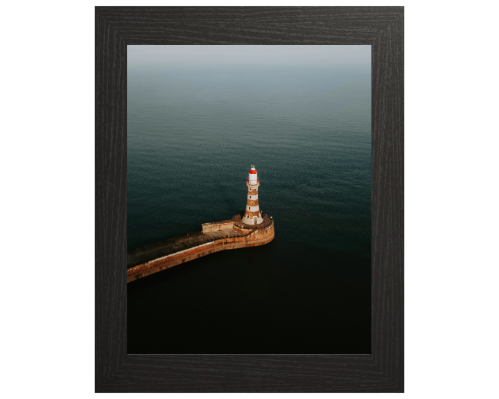 Roker Lighthouse Northumberland aerial photograph Photo Print - Canvas - Framed Photo Print - Hampshire Prints