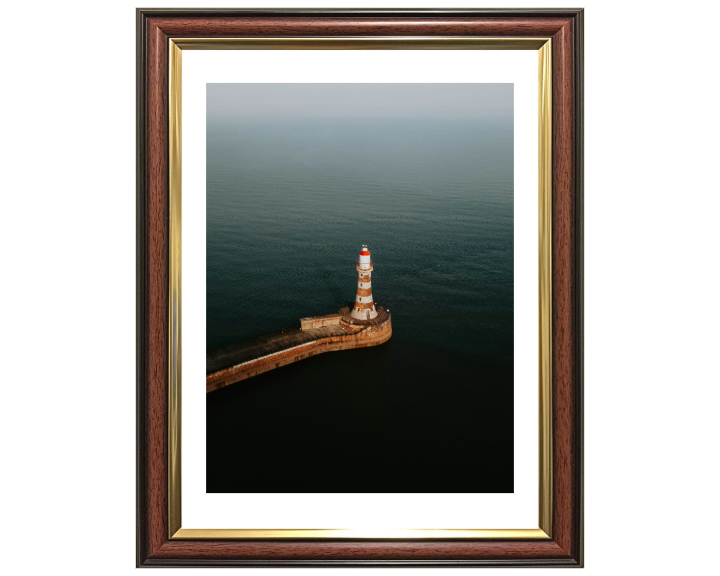 Roker Lighthouse Northumberland aerial photograph Photo Print - Canvas - Framed Photo Print - Hampshire Prints