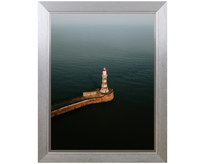 Roker Lighthouse Northumberland aerial photograph Photo Print - Canvas - Framed Photo Print - Hampshire Prints