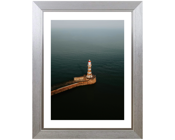 Roker Lighthouse Northumberland aerial photograph Photo Print - Canvas - Framed Photo Print - Hampshire Prints