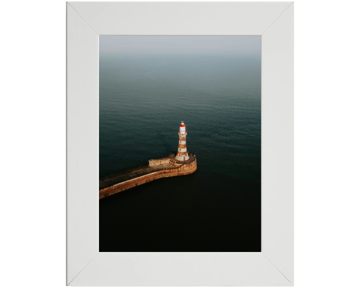 Roker Lighthouse Northumberland aerial photograph Photo Print - Canvas - Framed Photo Print - Hampshire Prints