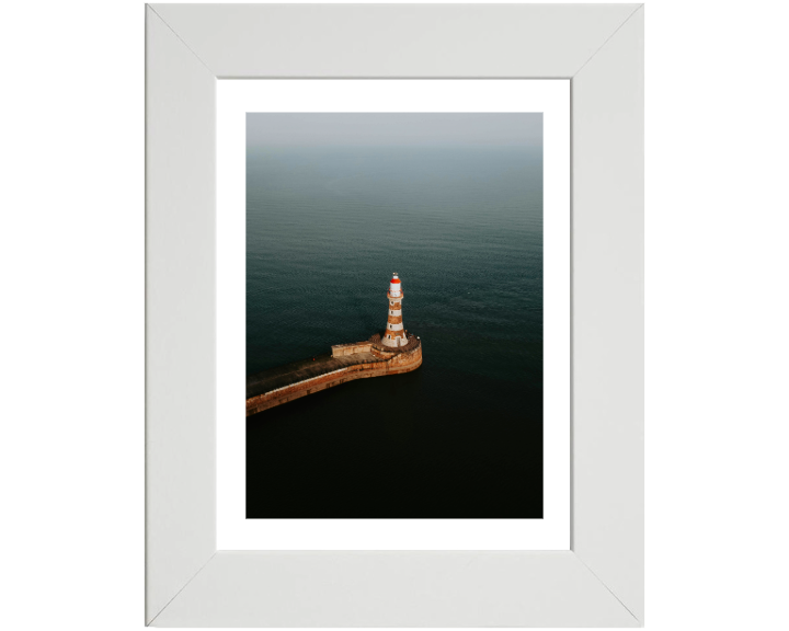 Roker Lighthouse Northumberland aerial photograph Photo Print - Canvas - Framed Photo Print - Hampshire Prints