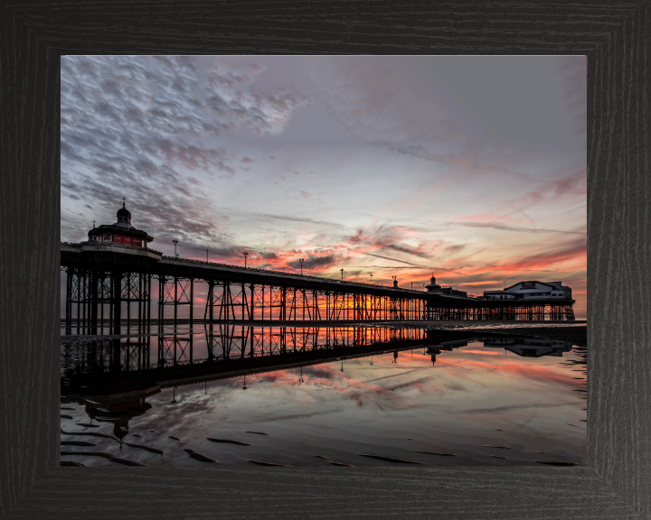 North Pier Blackpool Lancashire sunset Photo Print - Canvas - Framed Photo Print - Hampshire Prints