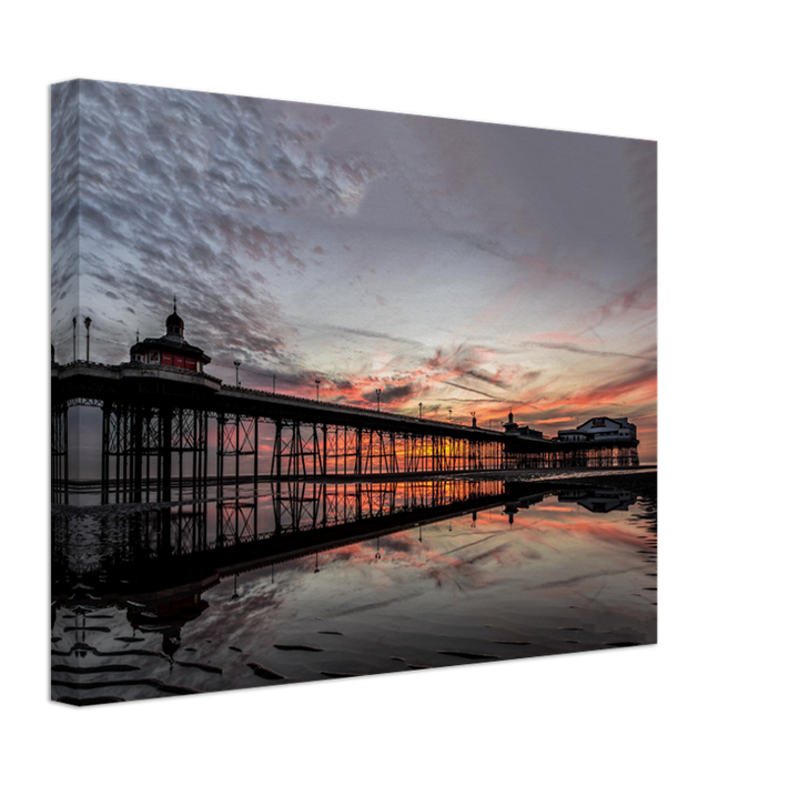 North Pier Blackpool Lancashire sunset Photo Print - Canvas - Framed Photo Print - Hampshire Prints