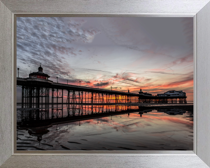 North Pier Blackpool Lancashire sunset Photo Print - Canvas - Framed Photo Print - Hampshire Prints