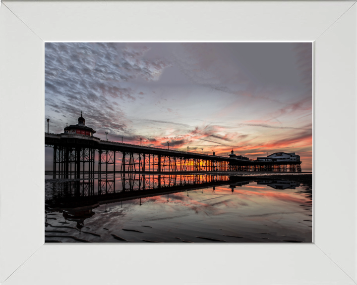 North Pier Blackpool Lancashire sunset Photo Print - Canvas - Framed Photo Print - Hampshire Prints