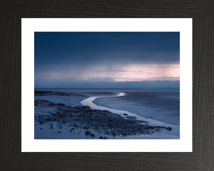 Rain over silverdale beach lancashire Photo Print - Canvas - Framed Photo Print - Hampshire Prints