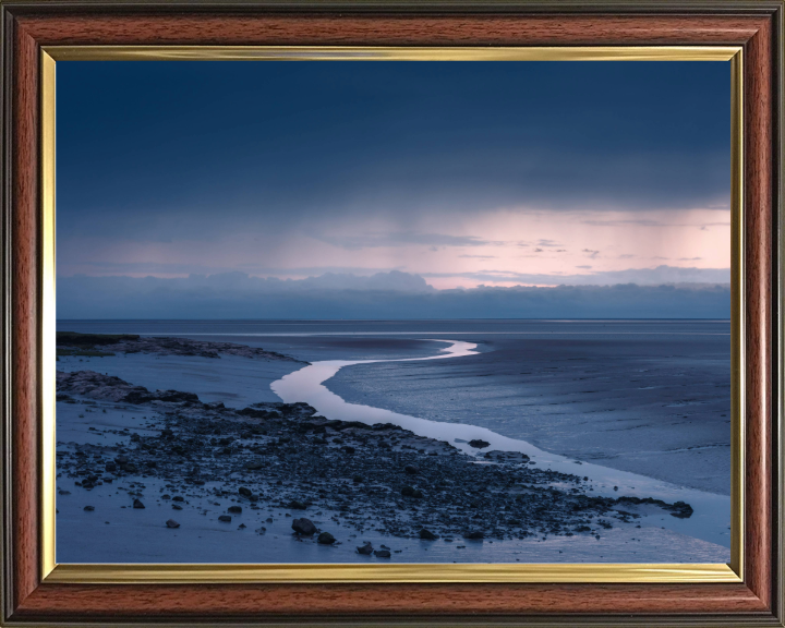 Rain over silverdale beach lancashire Photo Print - Canvas - Framed Photo Print - Hampshire Prints