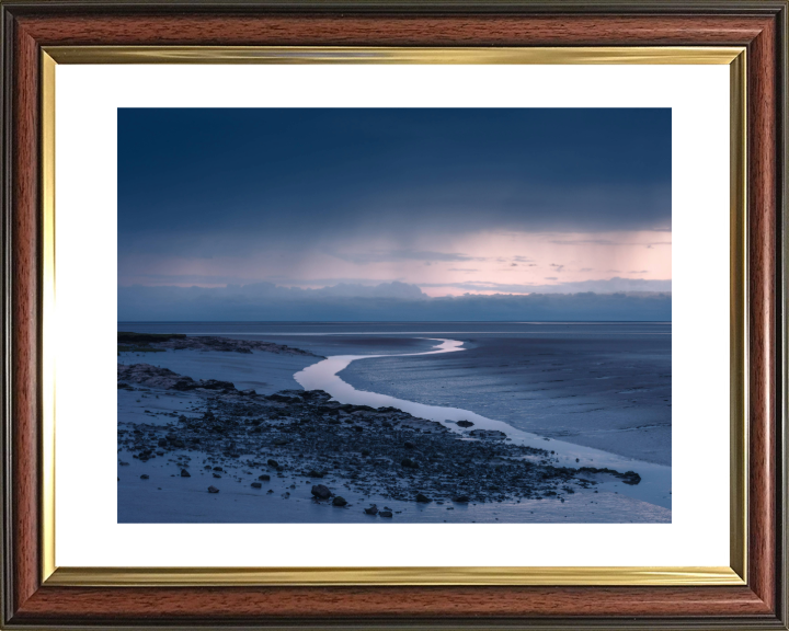 Rain over silverdale beach lancashire Photo Print - Canvas - Framed Photo Print - Hampshire Prints