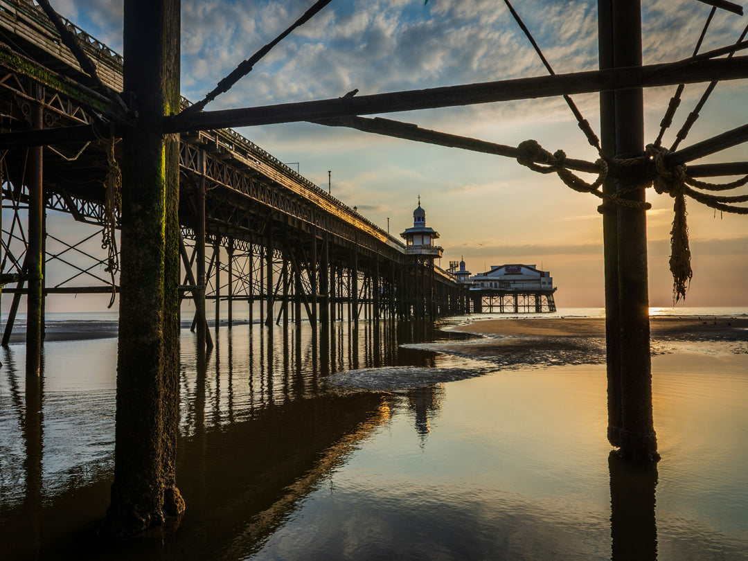 Blackpool north pier lancashire at sunset Photo Print - Canvas - Framed Photo Print - Hampshire Prints