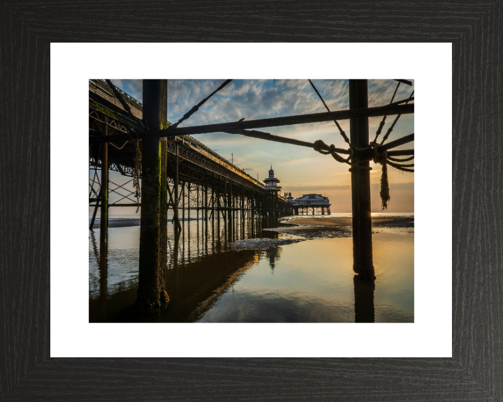 Blackpool north pier lancashire at sunset Photo Print - Canvas - Framed Photo Print - Hampshire Prints