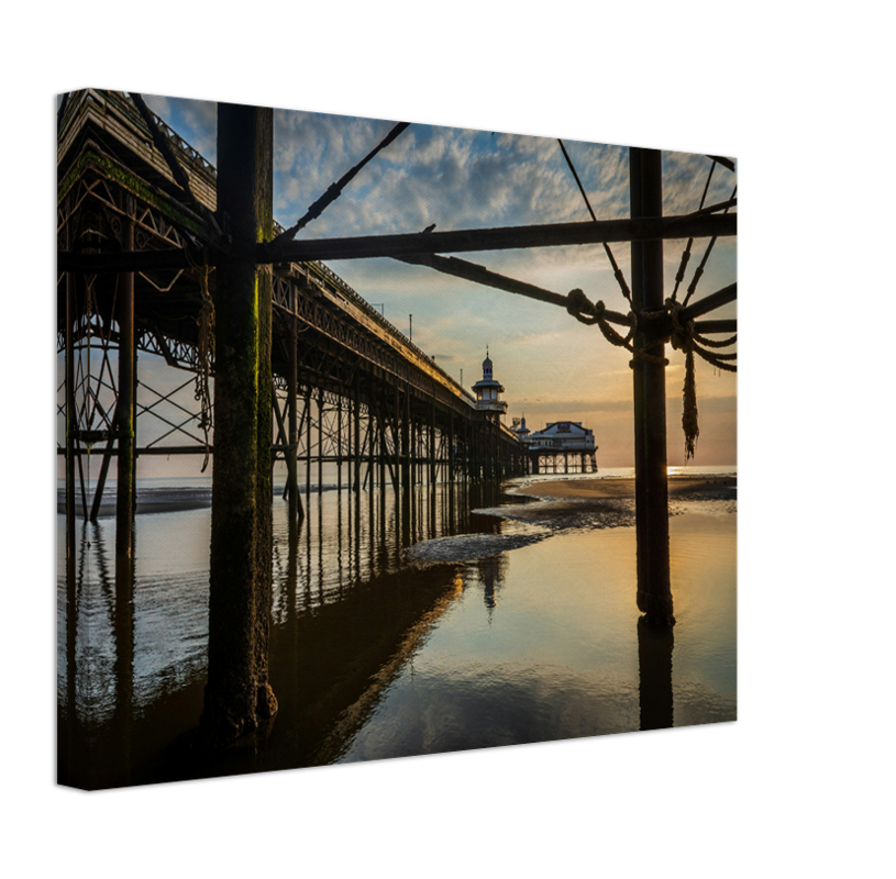 Blackpool north pier lancashire at sunset Photo Print - Canvas - Framed Photo Print - Hampshire Prints