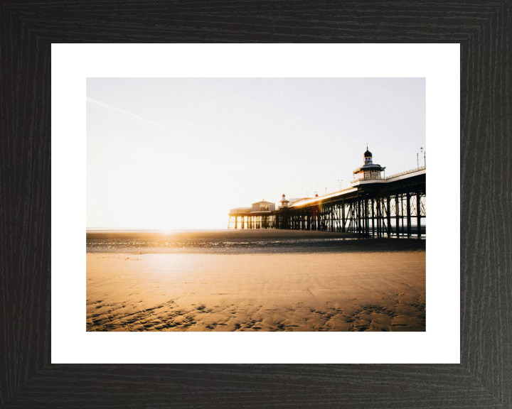 Blackpool pier lancashire at sunset Photo Print - Canvas - Framed Photo Print - Hampshire Prints