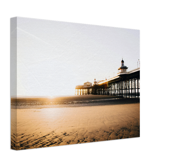 Blackpool pier lancashire at sunset Photo Print - Canvas - Framed Photo Print - Hampshire Prints