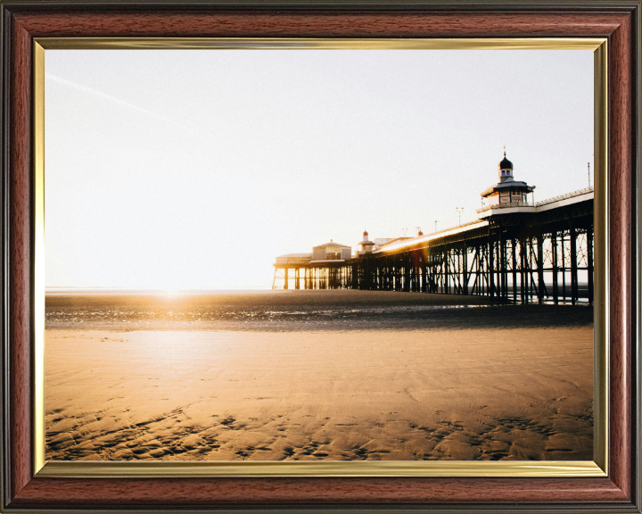 Blackpool pier lancashire at sunset Photo Print - Canvas - Framed Photo Print - Hampshire Prints