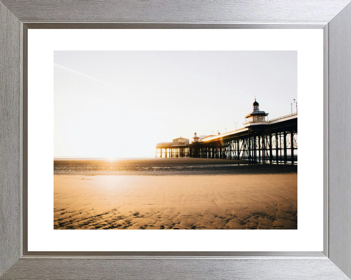 Blackpool pier lancashire at sunset Photo Print - Canvas - Framed Photo Print - Hampshire Prints