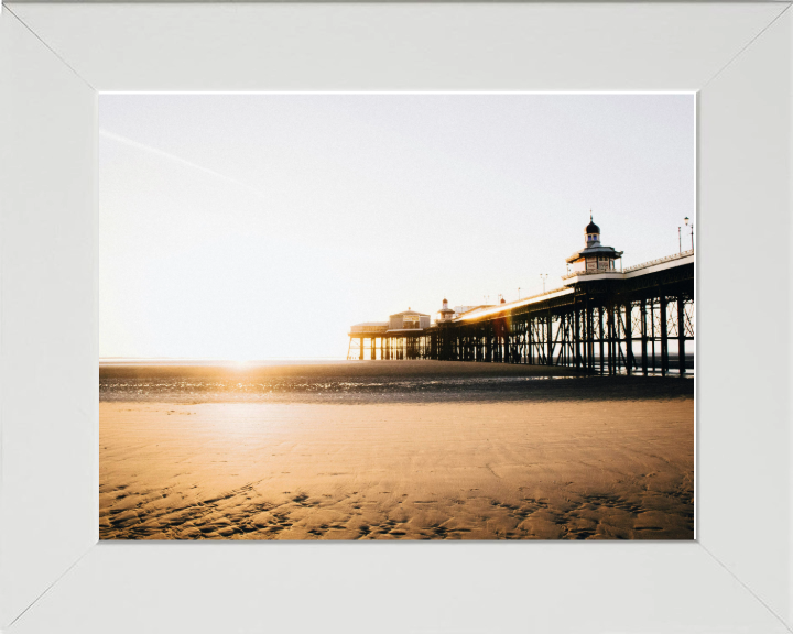 Blackpool pier lancashire at sunset Photo Print - Canvas - Framed Photo Print - Hampshire Prints