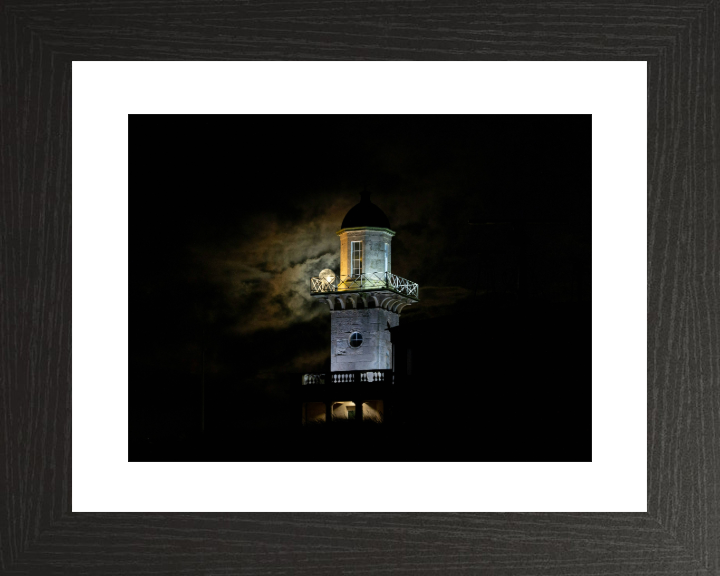 moon setting at Fleetwood Lancashire Photo Print - Canvas - Framed Photo Print - Hampshire Prints