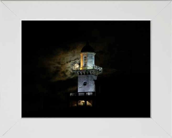 moon setting at Fleetwood Lancashire Photo Print - Canvas - Framed Photo Print - Hampshire Prints