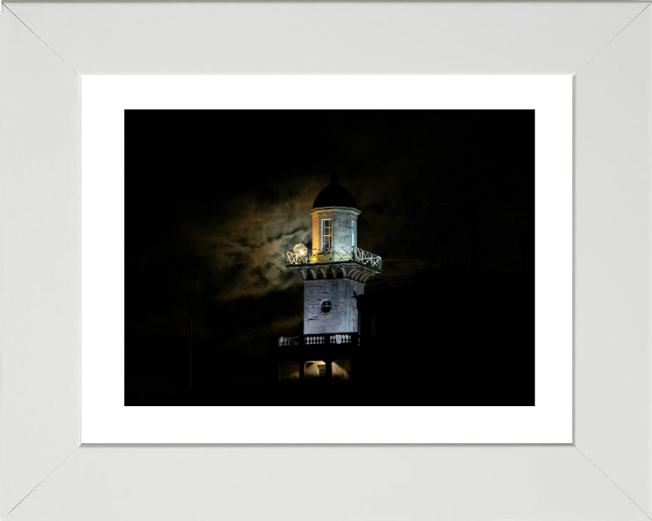 moon setting at Fleetwood Lancashire Photo Print - Canvas - Framed Photo Print - Hampshire Prints