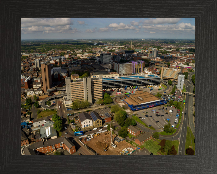 preston city centre Lancashire from above Photo Print - Canvas - Framed Photo Print - Hampshire Prints