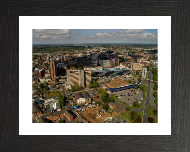 preston city centre Lancashire from above Photo Print - Canvas - Framed Photo Print - Hampshire Prints