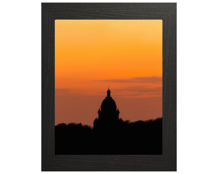 Silhouette of Ashton Memorial Lancashire at sunset Photo Print - Canvas - Framed Photo Print - Hampshire Prints