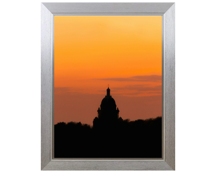 Silhouette of Ashton Memorial Lancashire at sunset Photo Print - Canvas - Framed Photo Print - Hampshire Prints