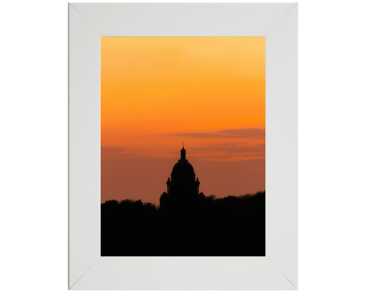 Silhouette of Ashton Memorial Lancashire at sunset Photo Print - Canvas - Framed Photo Print - Hampshire Prints