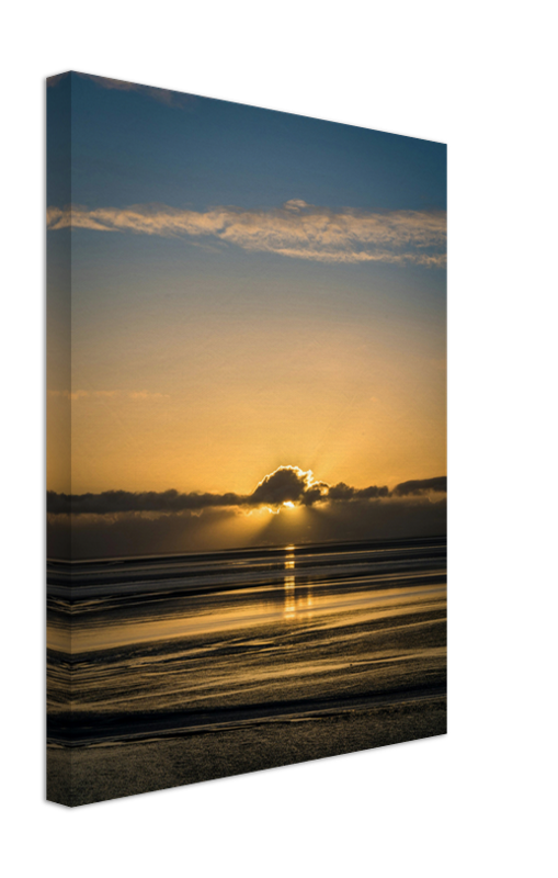 Silverdale Beach Lancashire at sunset Photo Print - Canvas - Framed Photo Print - Hampshire Prints